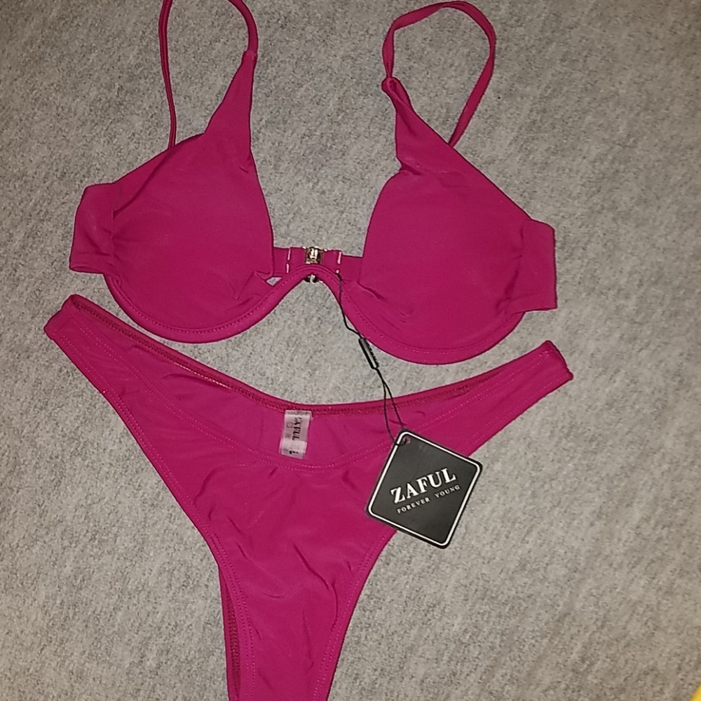 Woman's Merlot v-wire high waist bathing suit (S)